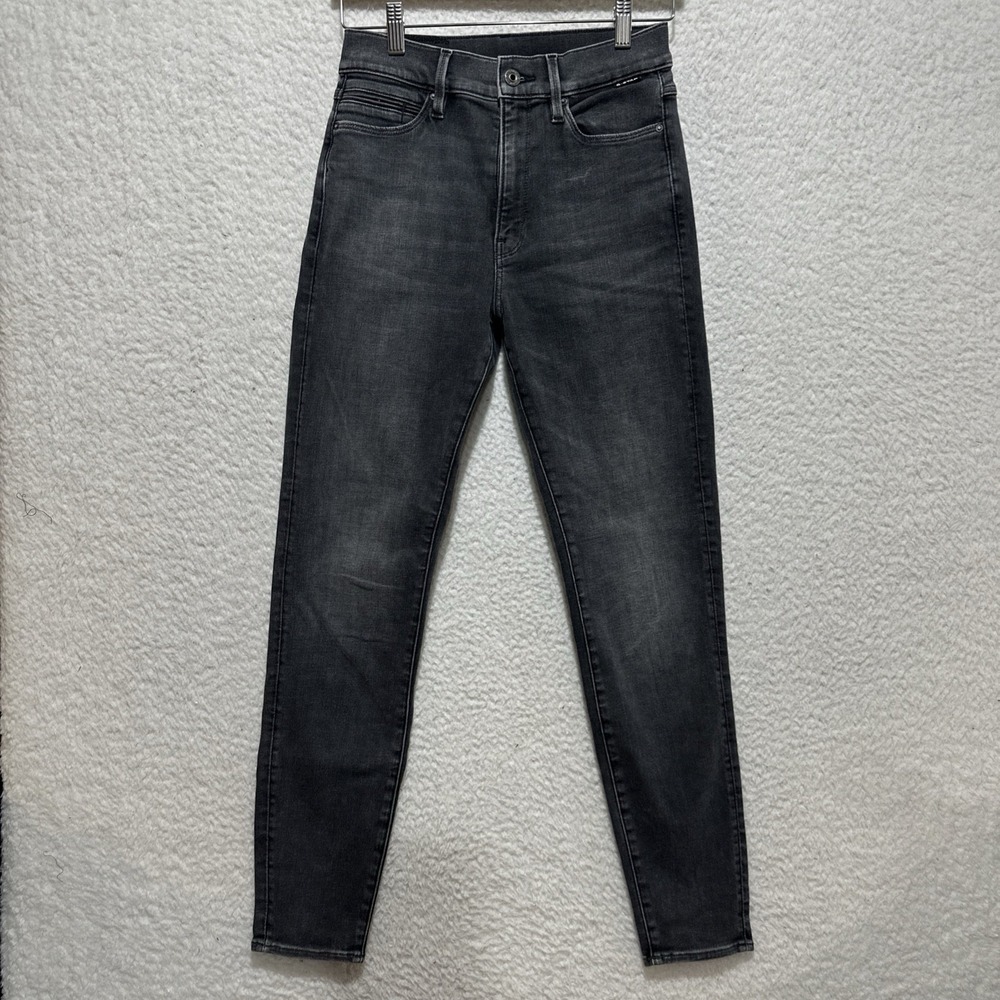 G Star Raw Shape‎ Women's Jeans Size 27 Black Faded Wash High Waist Skinny Denim